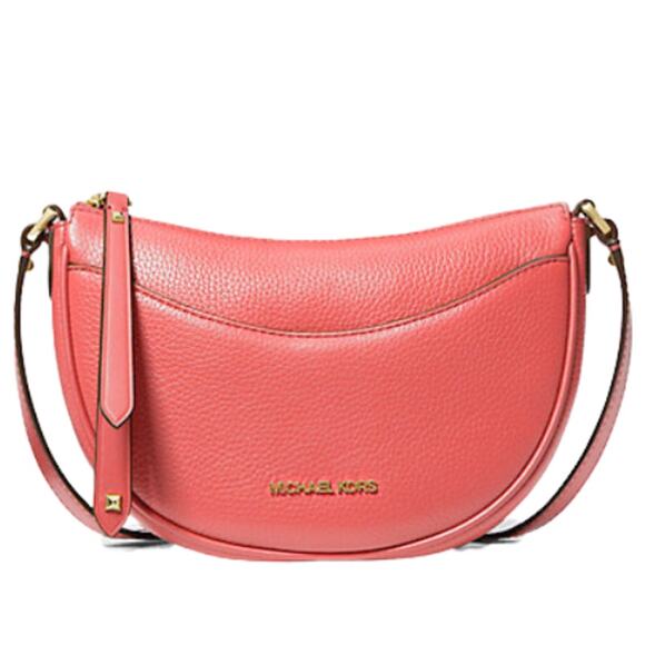 Michael Kors Dover Small Leather Crossbody Bag in Tea Rose  NEW - Picture 1 of 3